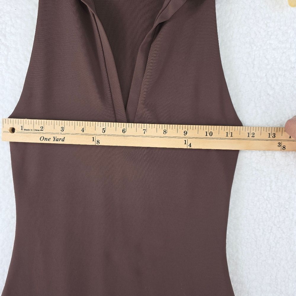Babaton Golf Sleeveless Bodycon Dress Brown Size XS - Picture 7 of 10